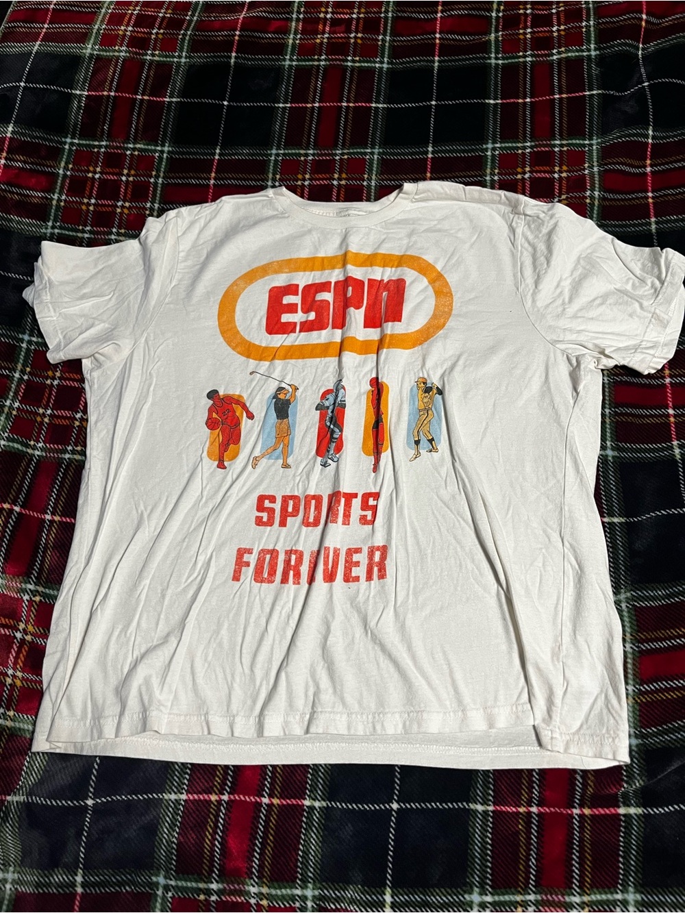 White "Sports Forever" ESPN Graphic Tee Women’s 2XL!